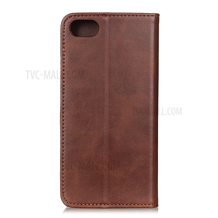 Auto-absorbed Wallet Stand Split Leather Phone Case for iPhone SE (2nd Generation) / 8 / 7 4.7-inch - Coffee-2