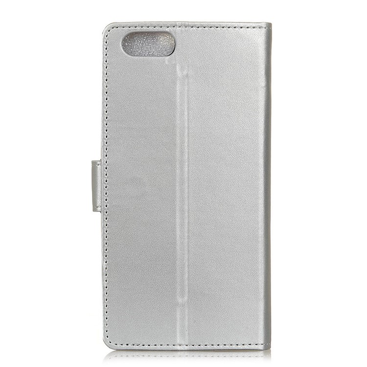 Wallet Stand Leather Protection Case for iPhone SE (2nd Generation) / 8 / 7 - Silver-2