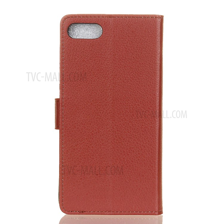 Litchi Skin Classics Wallet Stand Leather Flip Cover for iPhone SE (2nd Generation)/7/8 4.7 inch - Brown-2