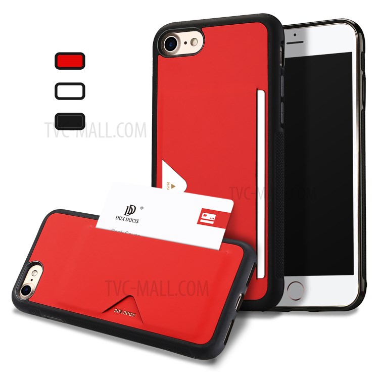 DUX DUCIS Procad Series PU Leather + PC Cover for iPhone SE (2nd Generation)/8/7 - Red-4