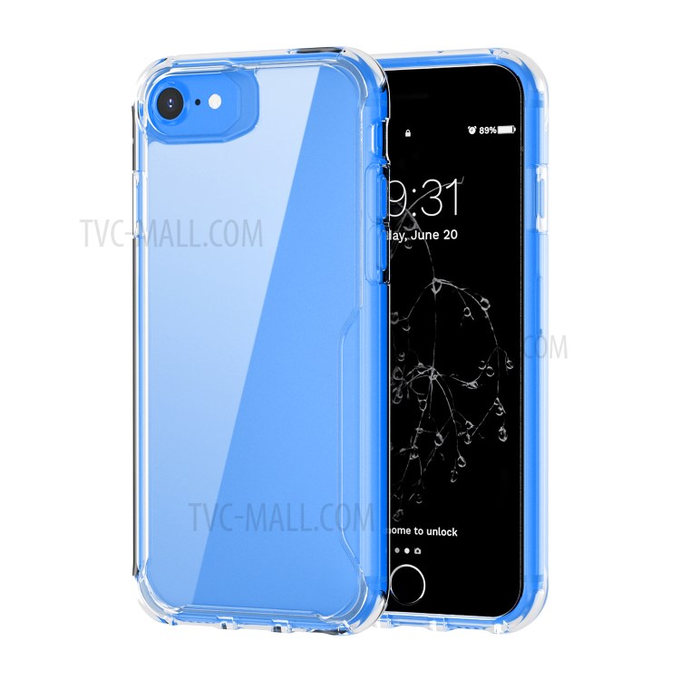 Shock Absorption PC + TPU Stylish Case for iPhone SE (2nd Generation) - Transparent-1