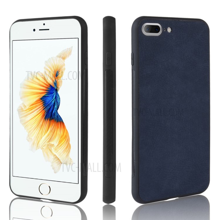 PU Leather Coated TPU + PC Shell for iPhone SE (2nd Generation)/8/7 - Blue-1