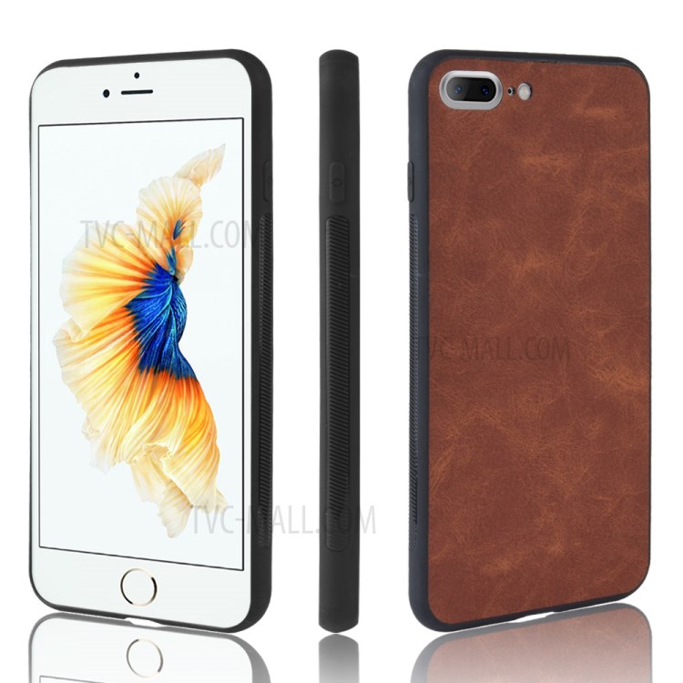 PC+TPU+PU Leather Special Case for iPhone 8 Plus/7 Plus 5.5 inch - Brown-1