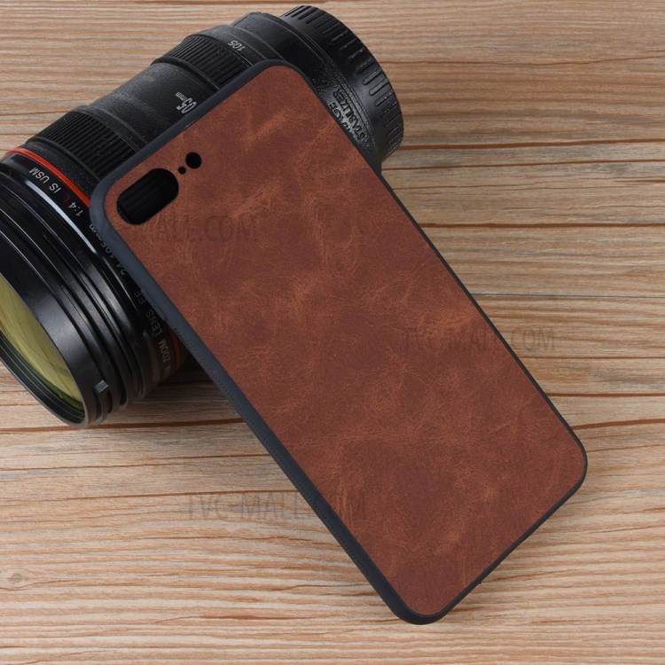 PC+TPU+PU Leather Special Case for iPhone 8 Plus/7 Plus 5.5 inch - Brown-6