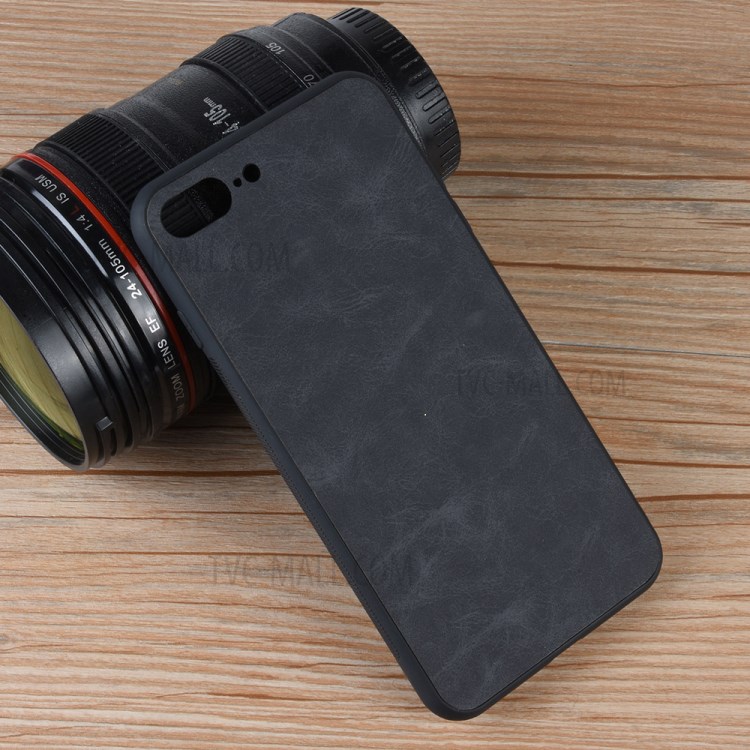 PC+TPU+PU Leather Special Case for iPhone 8 Plus/7 Plus 5.5 inch - Black-4