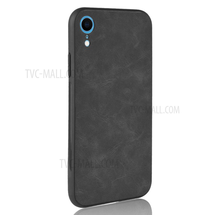 PU Leather TPU Coated + PC Stylish Shell for iPhone XR 6.1 inch - Black-3