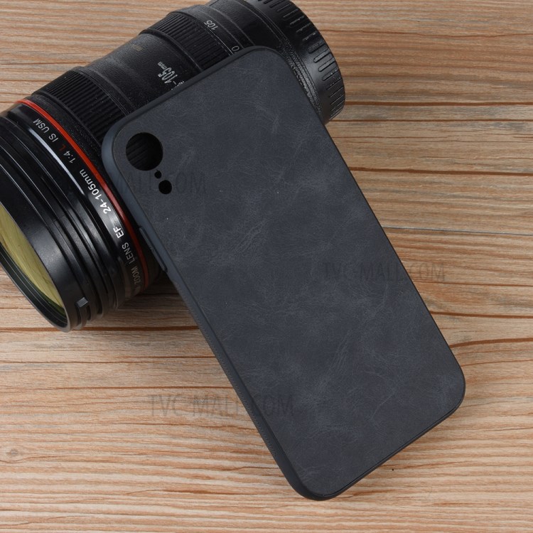 PU Leather TPU Coated + PC Stylish Shell for iPhone XR 6.1 inch - Black-4