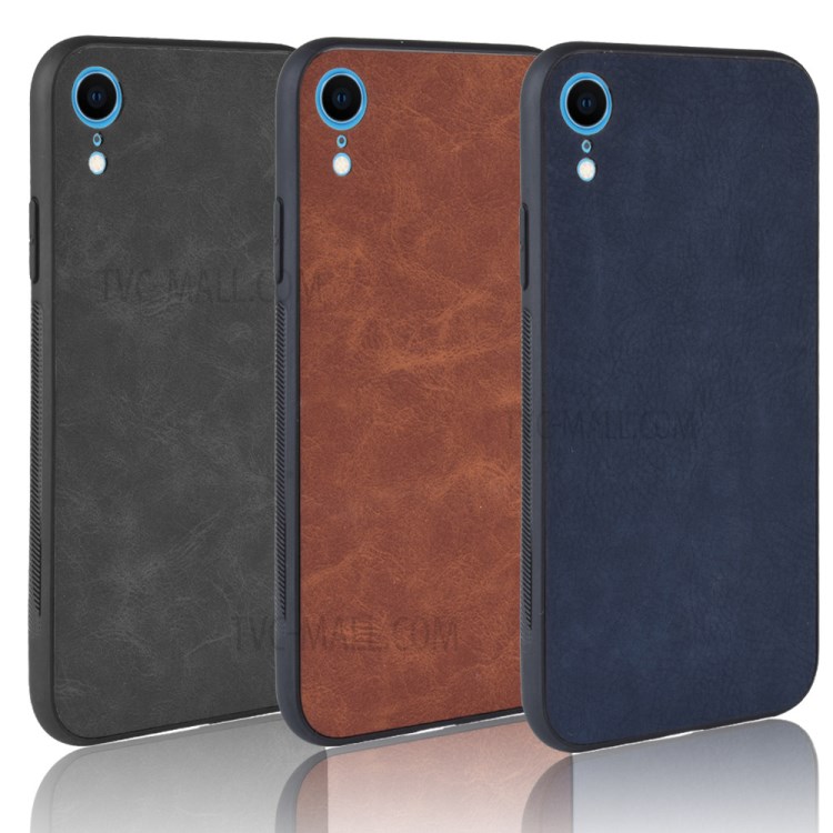 PU Leather TPU Coated + PC Stylish Shell for iPhone XR 6.1 inch - Black-5
