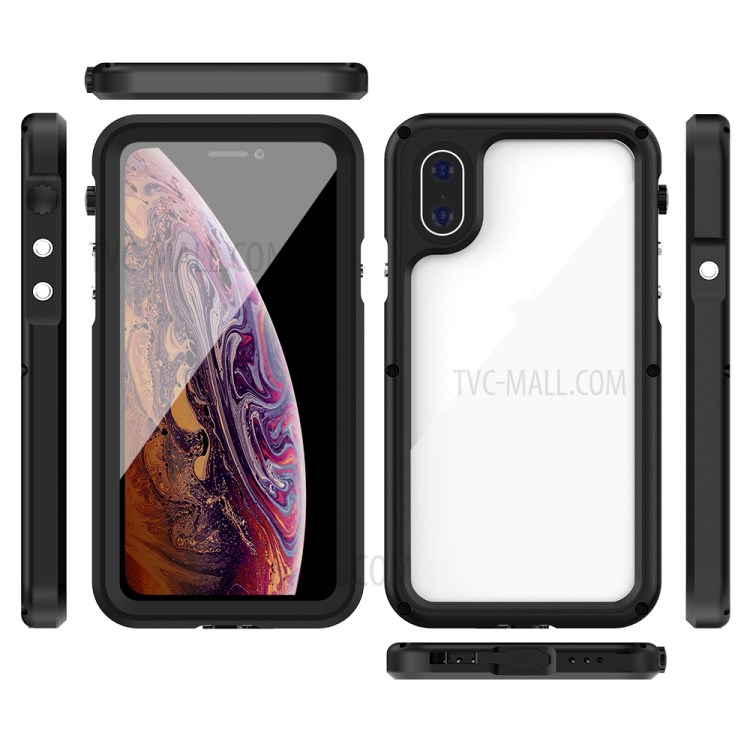 Seal Series Waterproof Phone Casing Cover Strong Protection for Apple iPhone XS 5.8 inch - Black-2