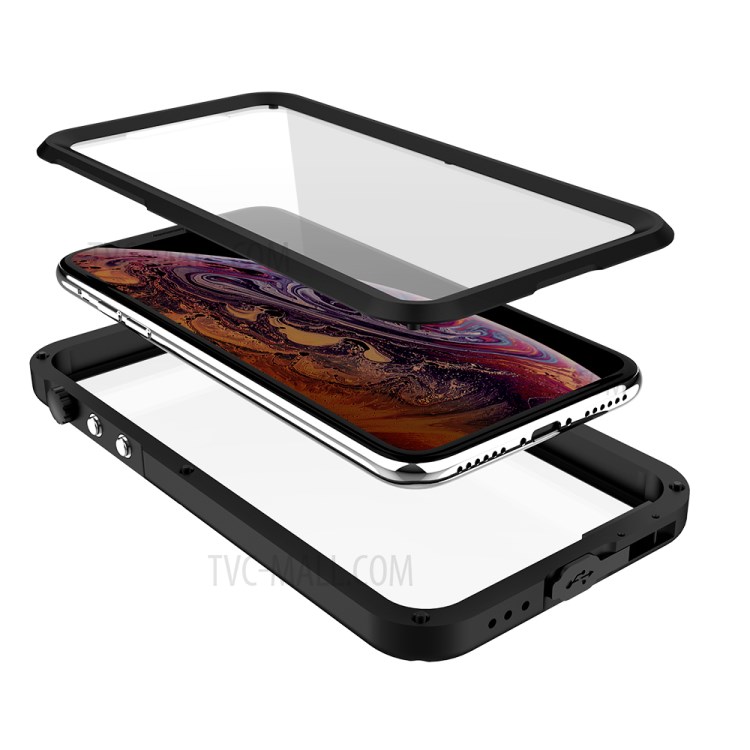 Seal Series Waterproof Phone Casing Cover Strong Protection for Apple iPhone XS 5.8 inch - Black-7