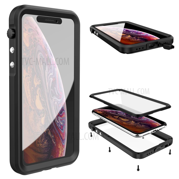 Seal Series Waterproof Case Phone Cover Shell for Apple iPhone 11 6.1 inch - Black-1