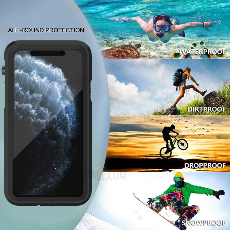 Seal Series Waterproof Case Phone Cover Shell for Apple iPhone 11 6.1 inch - Black-5