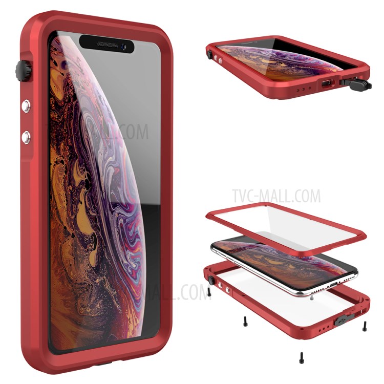 Seal Series Waterproof Case Phone Cover Shell for Apple iPhone 11 6.1 inch - Red-1