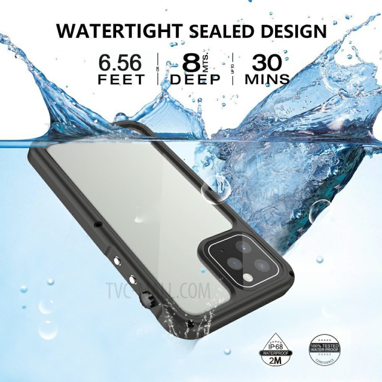 Seal Series Waterproof Phone Case Cover for Apple iPhone 11 Pro 5.8 inch - Black-4