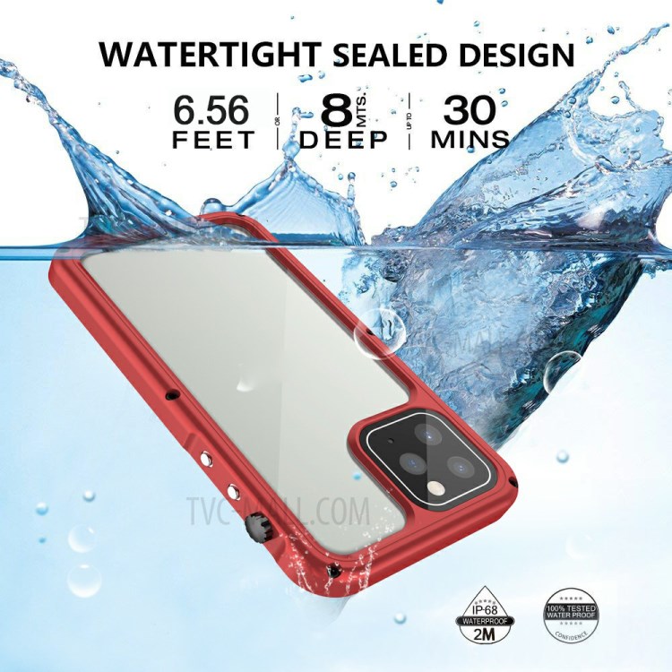 Seal Series Waterproof Phone Case Cover for Apple iPhone 11 Pro 5.8 inch - Red-4