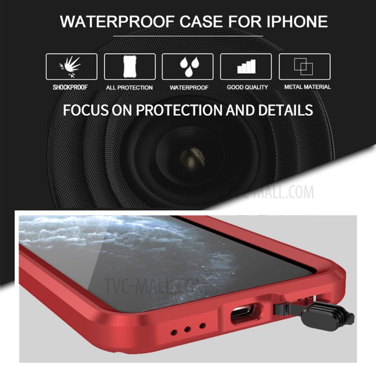 Seal Series Waterproof Phone Case Cover for Apple iPhone 11 Pro 5.8 inch - Red-7