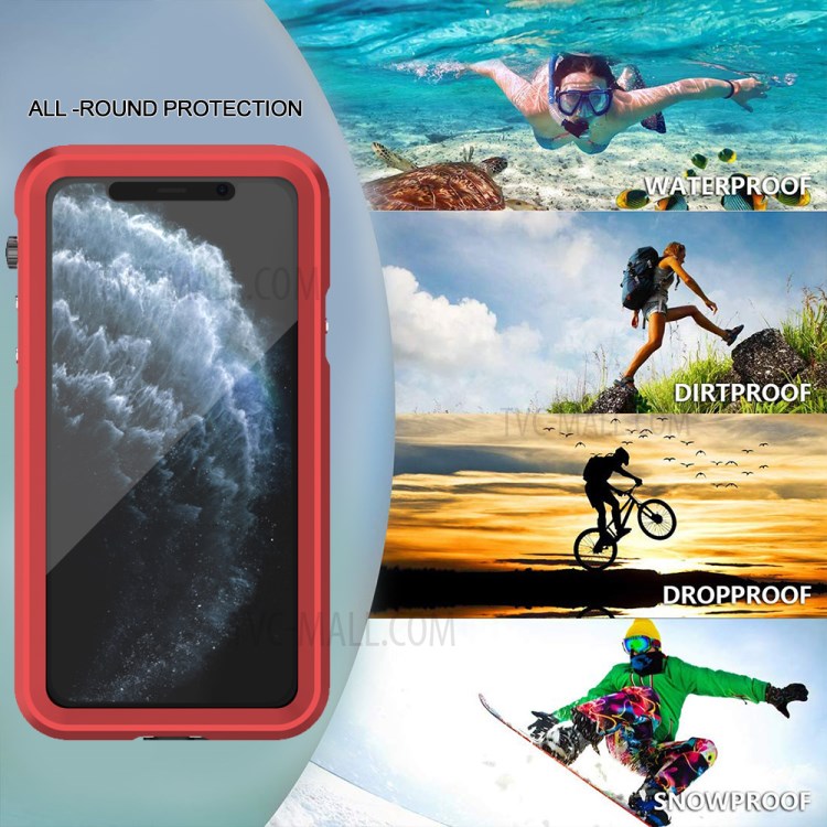 Seal Series Waterproof Phone Case Cover for Apple iPhone 11 Pro 5.8 inch - Red-8