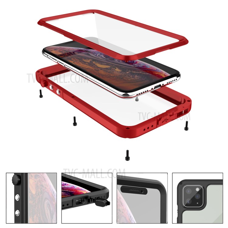 Seal Series Waterproof Phone Case Cover for Apple iPhone 11 Pro 5.8 inch - Red-9