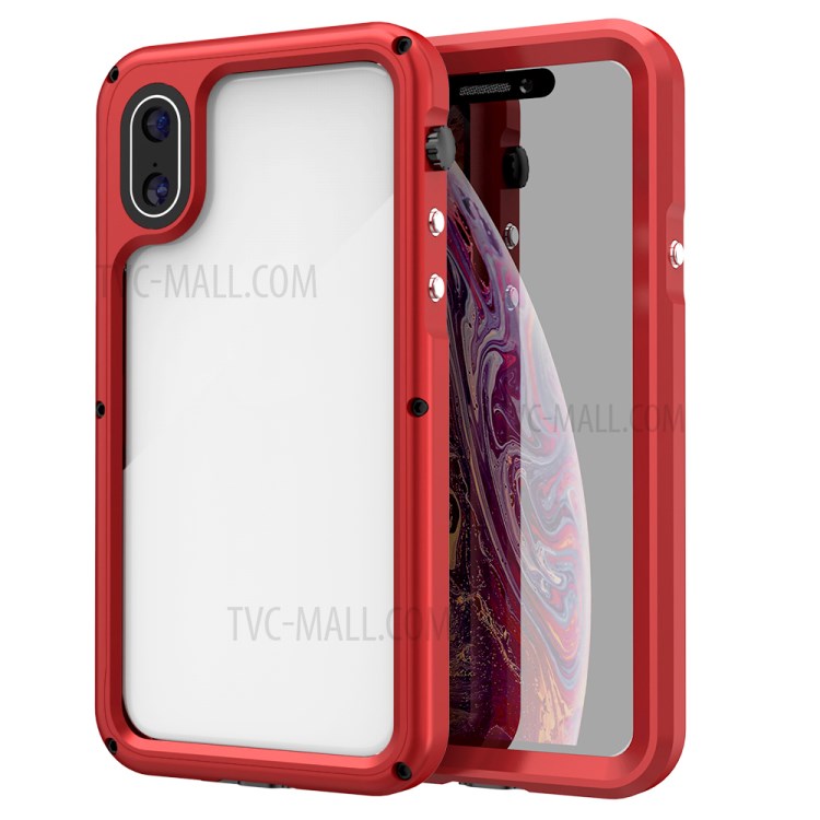 Seal Series Waterproof Case Phone Cover for Apple iPhone XS Max 6.5 inch - Red-1