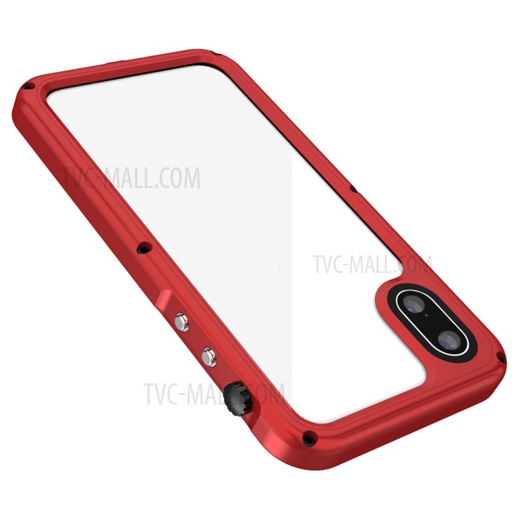 Seal Series Waterproof Case Phone Cover for Apple iPhone XS Max 6.5 inch - Red-5