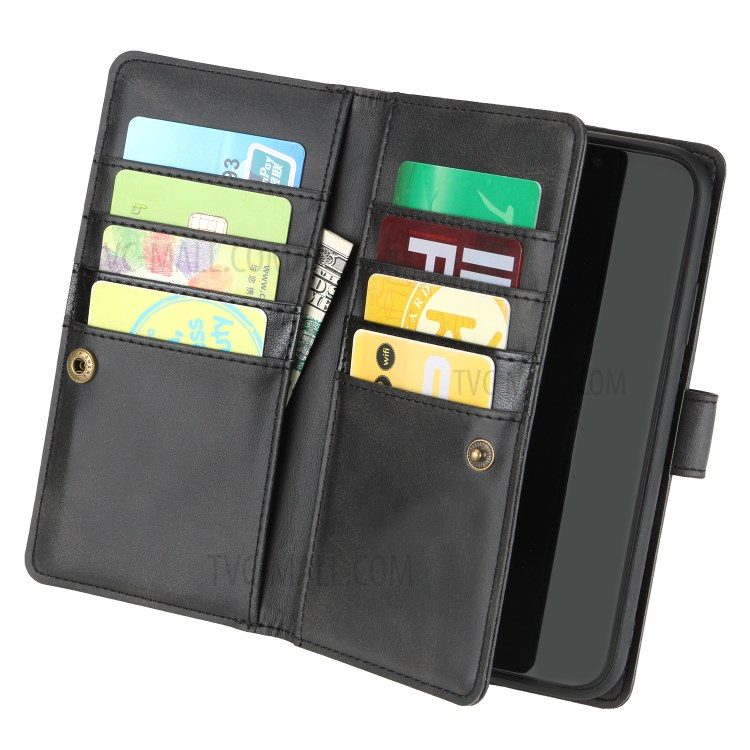 Multiple Card Slots Split Leather Phone Cover Case for iPhone 11 Pro 5.8-inch - Black-3