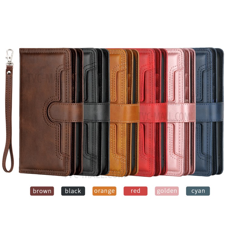 Multiple Card Slots Split Leather Phone Cover Case for iPhone 11 6.1-inch - Brown-9