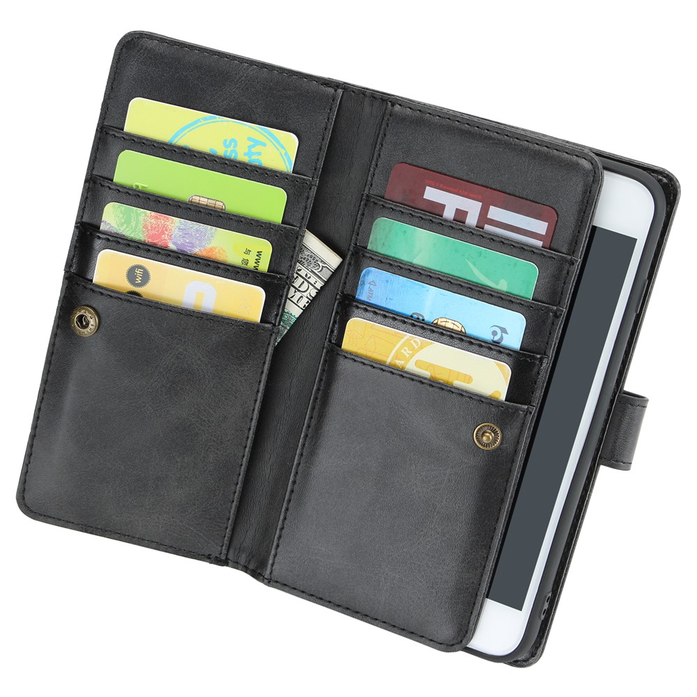 Split Leather Cover Case With Multiple Card Slots for iPhone 8 / 7 / SE (2nd Generation) - Black-3