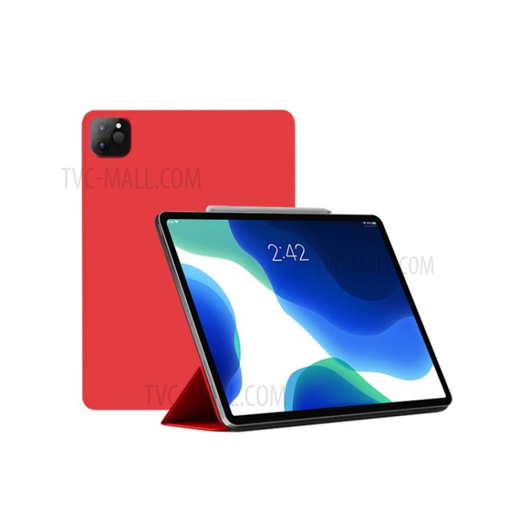MUTURAL PU Leather Magnetic Connection Smart Tablet Case with Stand for iPad Pro 11-inch (2020) - Red