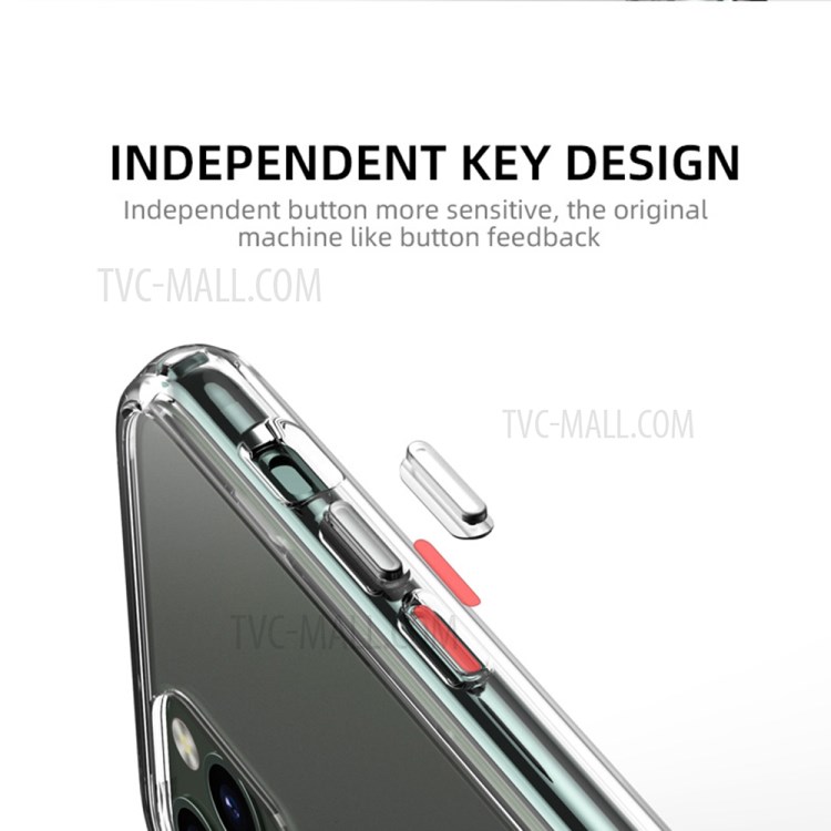 IPAKY Star Series Transparent Shell for iPhone 11 6.1 inch - Red-2