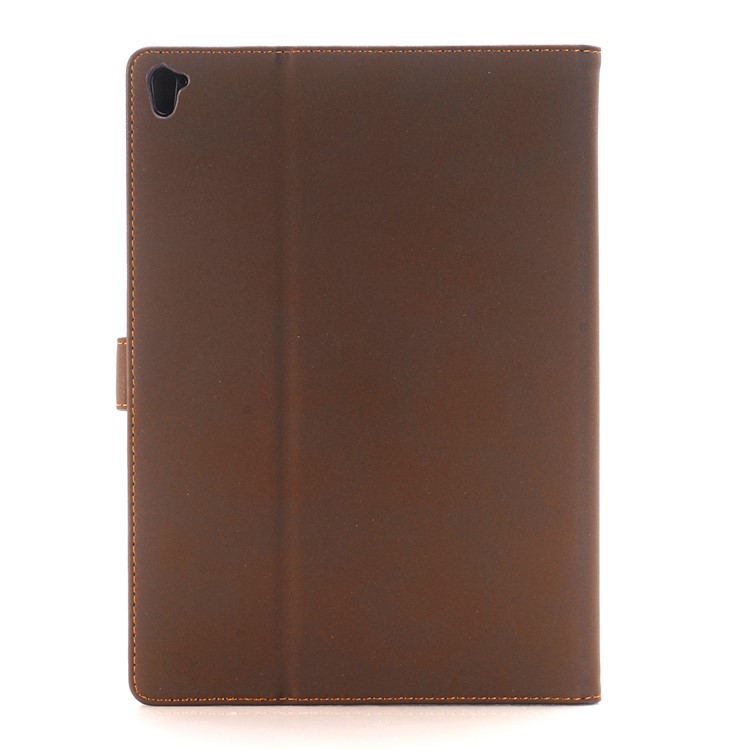 Retro Style Stand Smart Leather Shell for iPad Pro 9.7 inch - Coffee-2