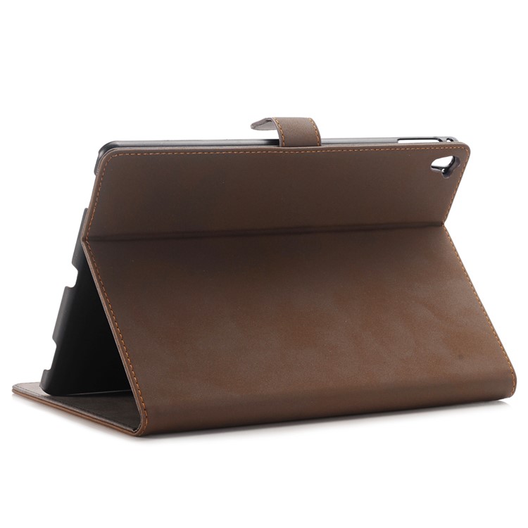 Retro Style Stand Smart Leather Shell for iPad Pro 9.7 inch - Coffee-4