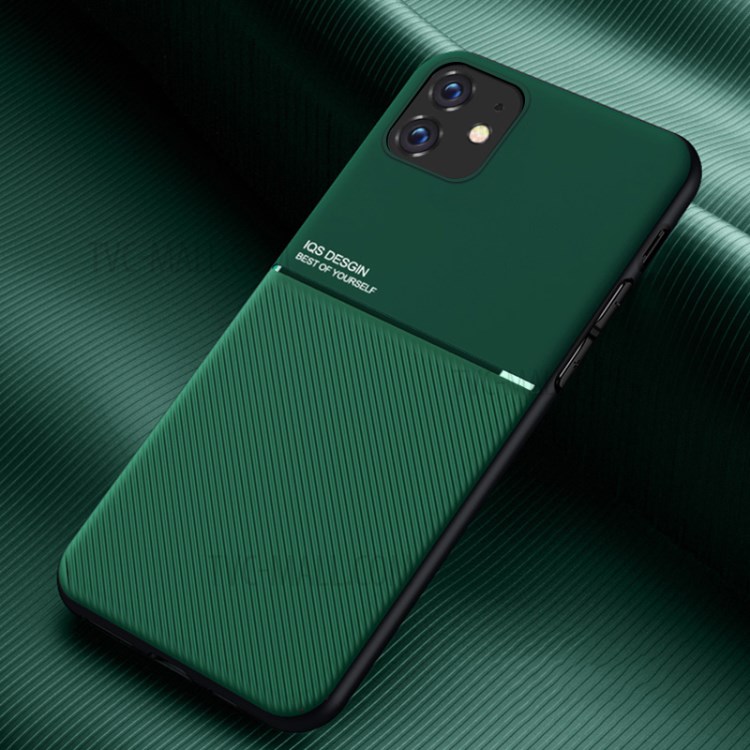 Minimalist Business Style Leather Coated TPU Phone Cover for iPhone 11 6.1 inch - Green-1