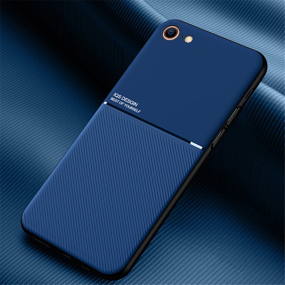 Minimalist Business Style Leather Coated TPU Phone Shell for iPhone 7/8/SE (2nd Generation) - Blue-1