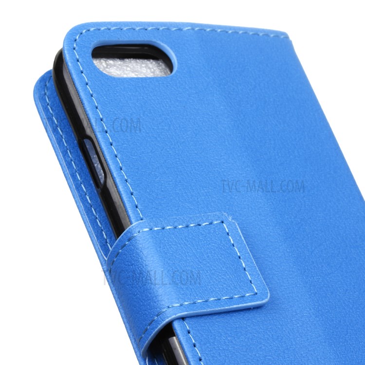 PU Leather Mobile Phone Shell for iPhone SE (2nd Generation)/8/7 - Blue-4