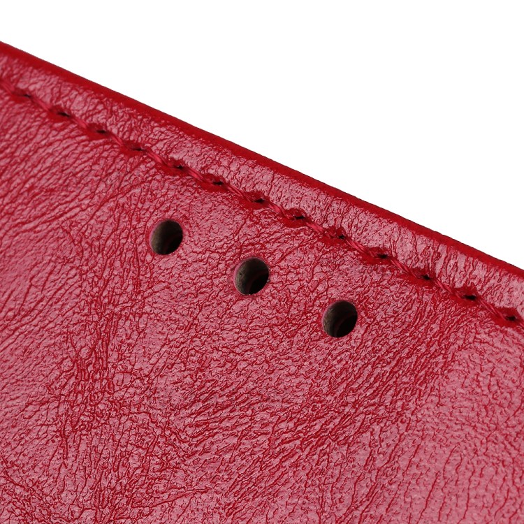 Crazy Horse Surface Leather Phone Case for iPhone SE (2nd Generation)/8/7 - Red-3