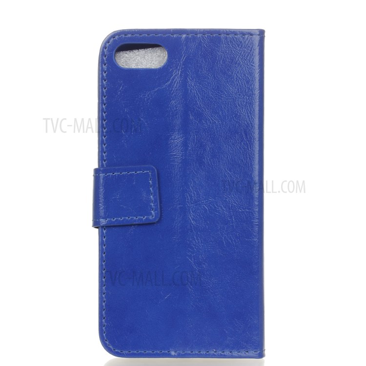Crazy Horse Surface Leather Phone Case for iPhone SE (2nd Generation)/8/7 - Blue-2