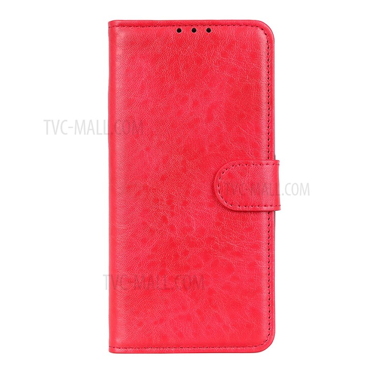 Crazy Horse Leather with Wallet Stand Mobile Phone Case for iPhone SE (2nd Generation)/8/7 4.7 inch - Red-2