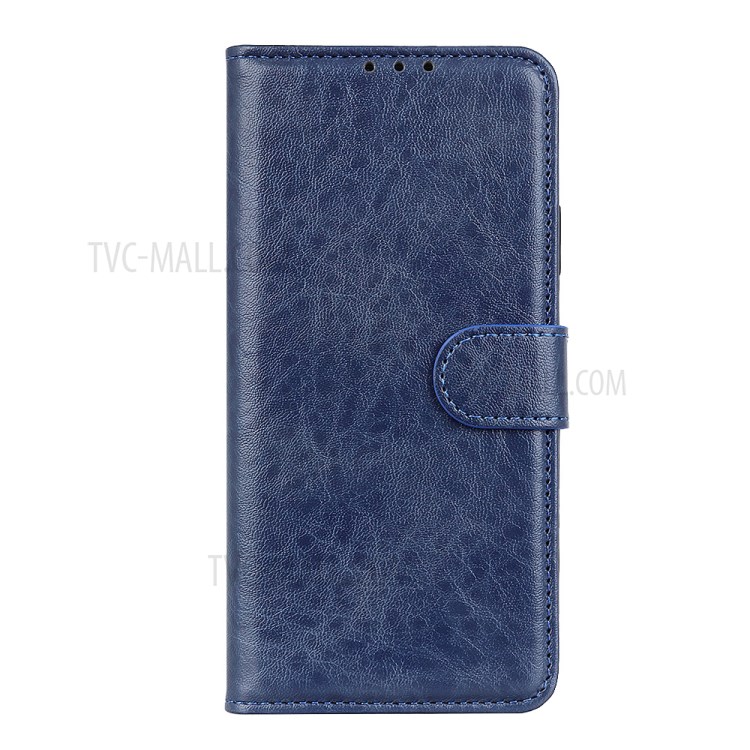 Crazy Horse Leather with Wallet Stand Mobile Phone Case for iPhone SE (2nd Generation)/8/7 4.7 inch - Blue-2