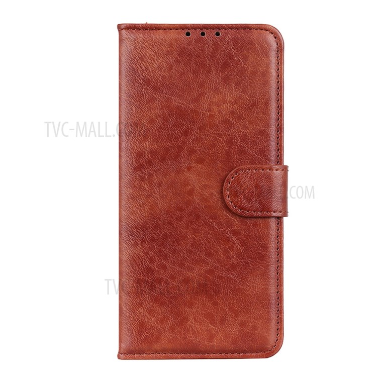 Crazy Horse Leather with Wallet Stand Mobile Phone Case for iPhone SE (2nd Generation)/8/7 4.7 inch - Brown-2