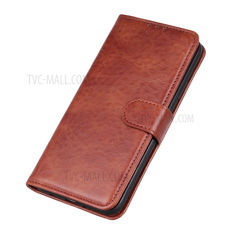 Crazy Horse Leather with Wallet Stand Mobile Phone Case for iPhone SE (2nd Generation)/8/7 4.7 inch - Brown-7
