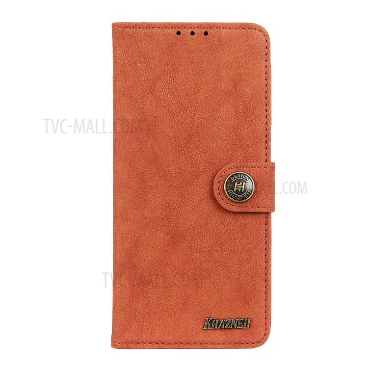 KHAZNEH Vintage Style Leather Wallet Case for iPhone SE (2nd Generation)/8/7 - Brown-2