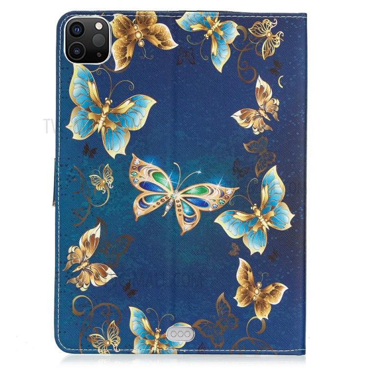Pattern Printing Leather Wallet Case for iPad Pro 11-inch (2020) - Vivid Butterfly-3