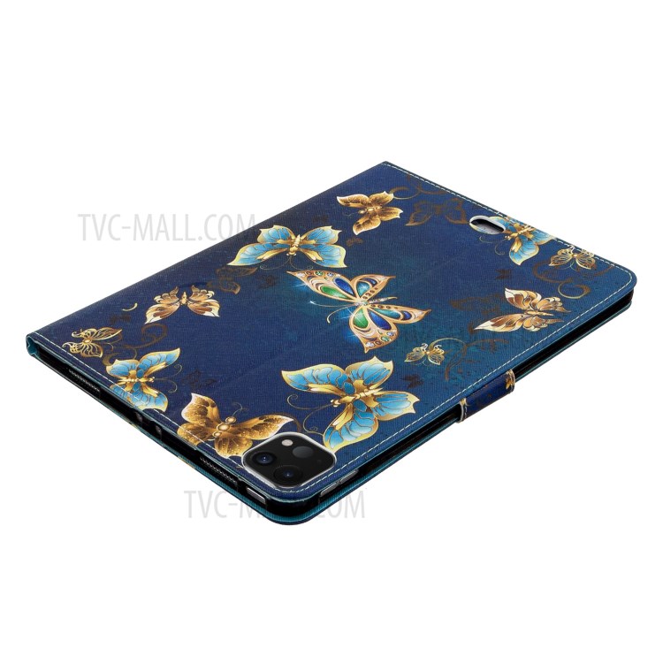 Pattern Printing Leather Wallet Case for iPad Pro 11-inch (2020) - Vivid Butterfly-5