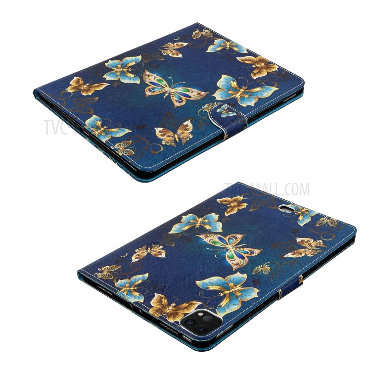 Pattern Printing Leather Wallet Case for iPad Pro 11-inch (2020) - Vivid Butterfly-6