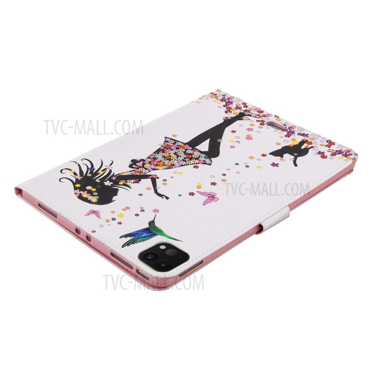Pattern Printing Leather Wallet Case for iPad Pro 11-inch (2020) - Beauty-5