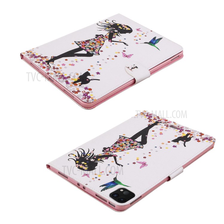 Pattern Printing Leather Wallet Case for iPad Pro 11-inch (2020) - Beauty-6