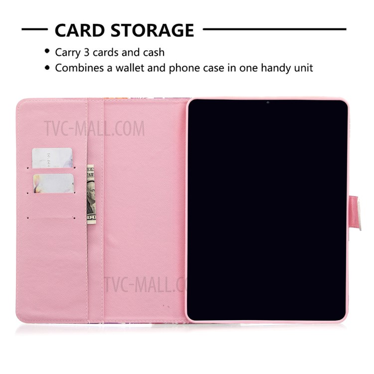 Pattern Printing Leather Wallet Case for iPad Pro 11-inch (2020) - Colorful Butterfly-10