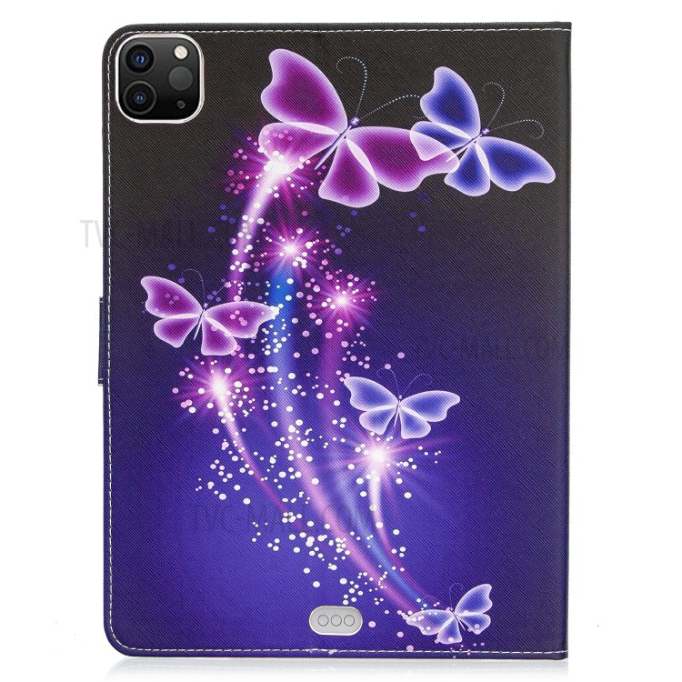 Pattern Printing Leather Wallet Case for iPad Pro 11-inch (2020) - Colorful Butterfly-3