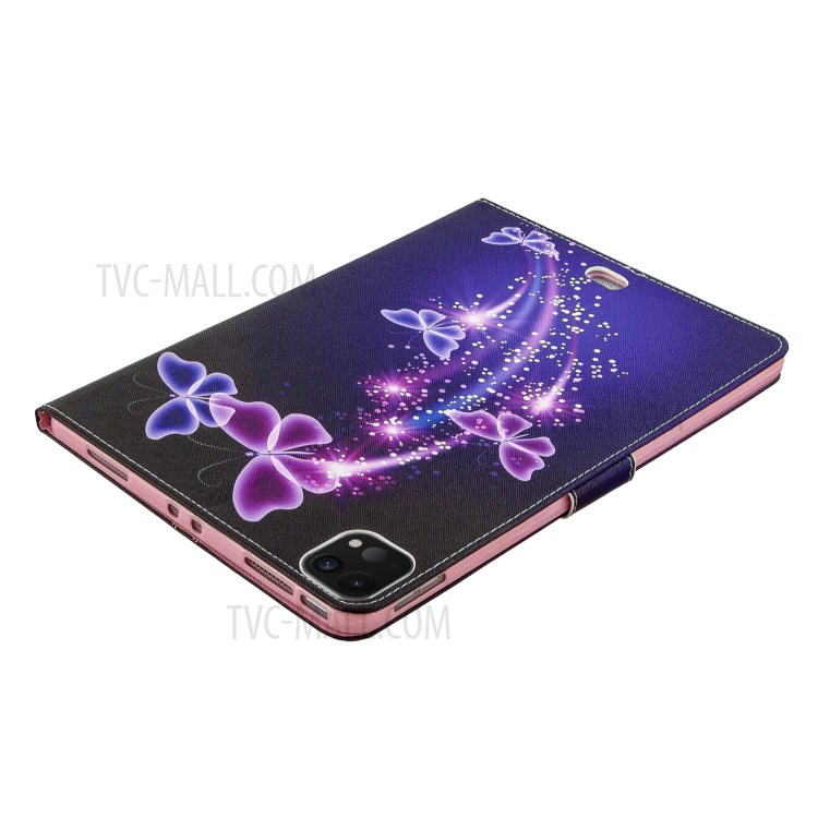 Pattern Printing Leather Wallet Case for iPad Pro 11-inch (2020) - Colorful Butterfly-5