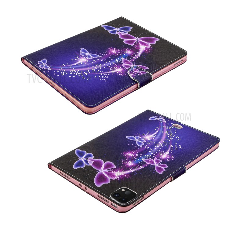 Pattern Printing Leather Wallet Case for iPad Pro 11-inch (2020) - Colorful Butterfly-6